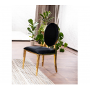 Стул SIGNAL KING Velvet Bluvel 19 черный/золотой